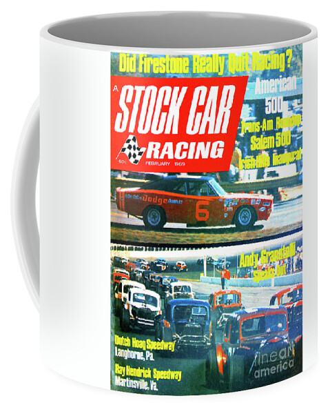 Advertisement Coffee Mug featuring the photograph Feb 1969 Stock Car Racing Mag by David Lee Thompson