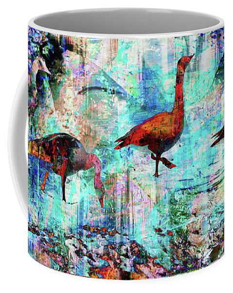 Abstract Coffee Mug featuring the photograph Feeding Time by Dutch Bieber