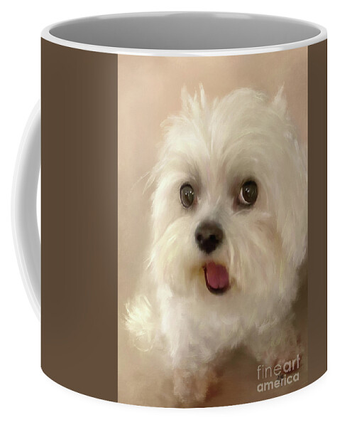 Dog Coffee Mug featuring the digital art Feeling Good by Lois Bryan
