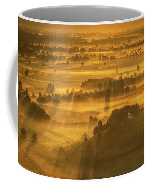 Field Coffee Mug featuring the photograph Fields of Gold by Piotr Skrzypiec