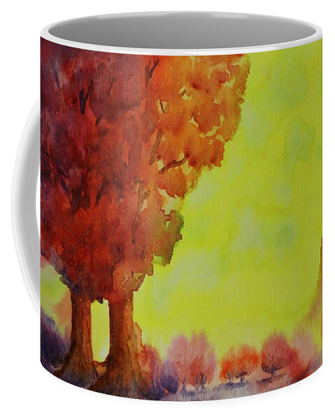 Kim Mcclinton Coffee Mug featuring the painting Fiery Foliage by Kim McClinton