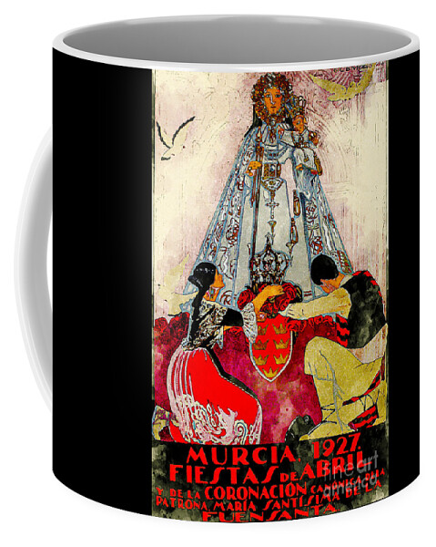 Canonization Coffee Mug featuring the digital art Fiestas Murcianas 1927 by Marisol VB