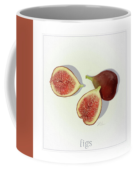 Fruit Coffee Mug featuring the mixed media Figs Fresh Fruits by Shari Warren