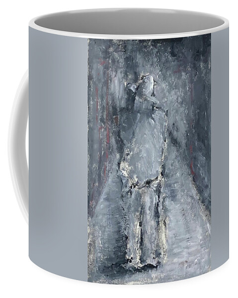 Figure Coffee Mug featuring the painting Figure with hat by David Euler