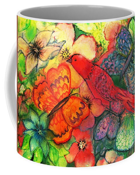 Butterflies Coffee Mug featuring the painting Finding Sanctuary by Hazel Holland