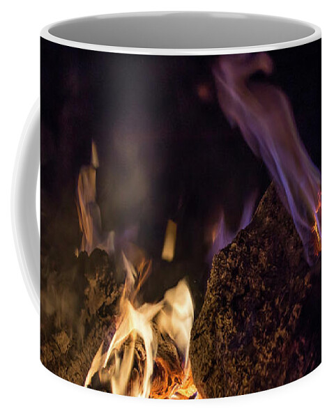 Fire Coffee Mug featuring the photograph Fire and flames 1 by Adriana Mueller