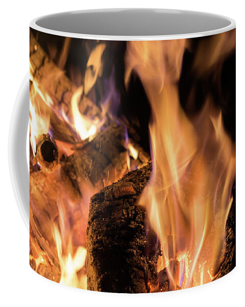 Fire Coffee Mug featuring the photograph Fire and flames 12 by Adriana Mueller