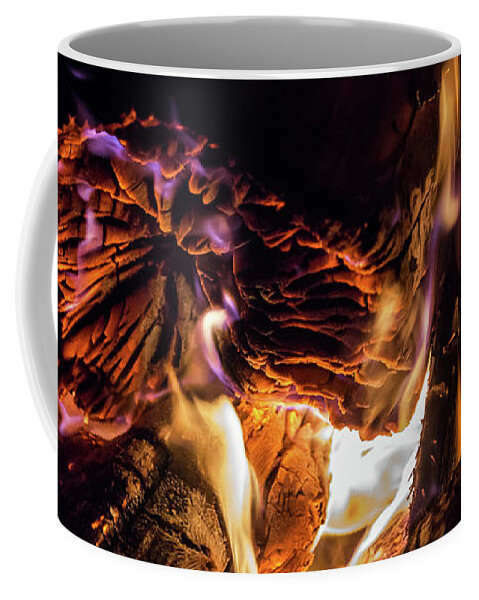 Fire Coffee Mug featuring the photograph Fire and flames 4 by Adriana Mueller