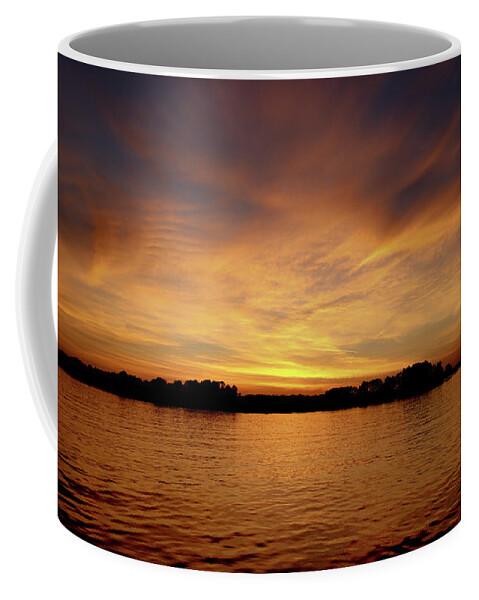 Evening Coffee Mug featuring the photograph Fire Clouds The Yellow by Ed Williams