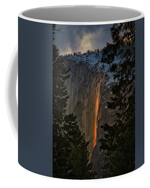 Landscape Coffee Mug featuring the photograph Fire Fall Between by Romeo Victor