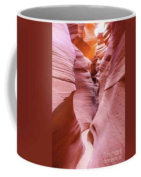 Fire Wall Antelope Canyon Page Arizona Orange Red Smooth Coffee Mug featuring the photograph Fire tones in Antelope Canyon by Ed Stokes