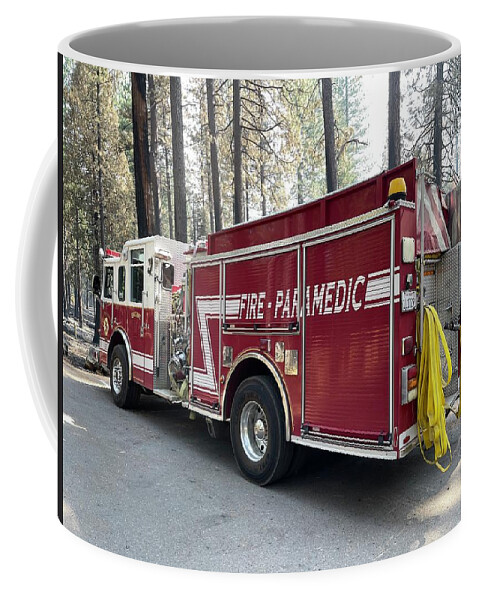 Photograph Coffee Mug featuring the photograph Fire Truck Red by Beverly Read