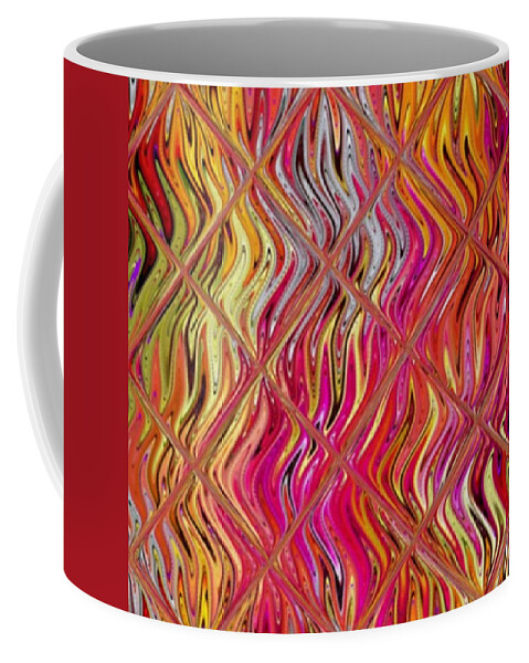  Coffee Mug featuring the digital art Fire Waves by Designs By L