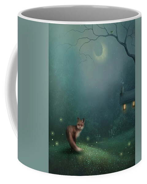 Wildlife Coffee Mug featuring the painting Fireflies by Joe Gilronan