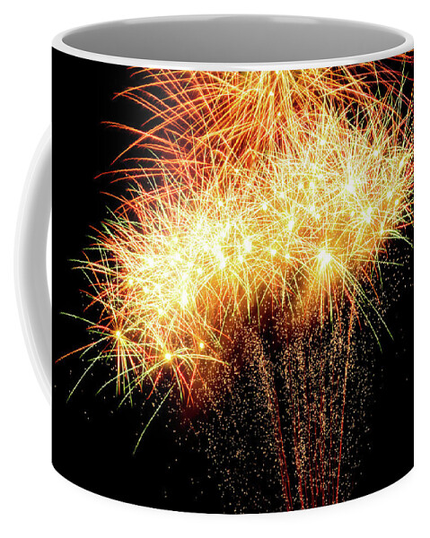 Abstract Shapes Coffee Mug featuring the photograph Fireworks details - 11 by Jordi Carrio Jamila