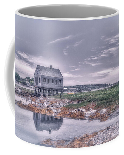Cape Porpoise Coffee Mug featuring the photograph Fish House by Penny Polakoff