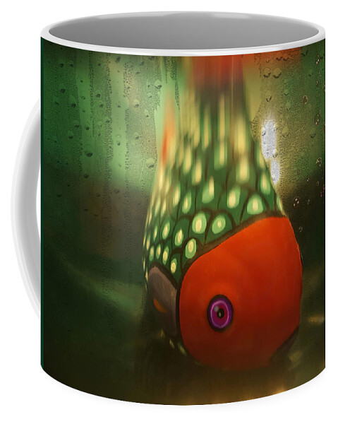 Fish Coffee Mug featuring the digital art Fish In My Sink by Pamela Smale Williams