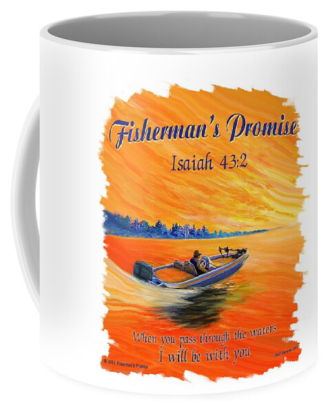 Fishing Coffee Mug featuring the painting Fisherman's Promise 1 by Jeanette Jarmon