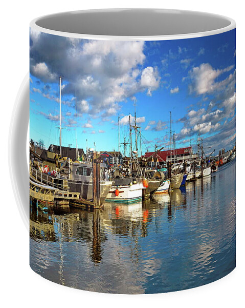 Alex Lyubar Coffee Mug featuring the photograph Fishing Boats at the Marina by Alex Lyubar