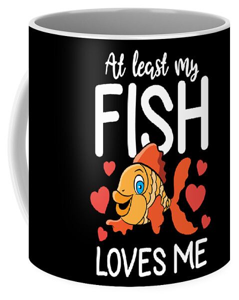 Fishing Valentine Clothes Gift for Him Her My Fish Loves Me Coffee