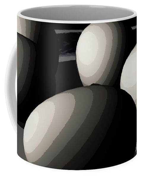 Eggs Coffee Mug featuring the digital art Five Eggs by James Barnes