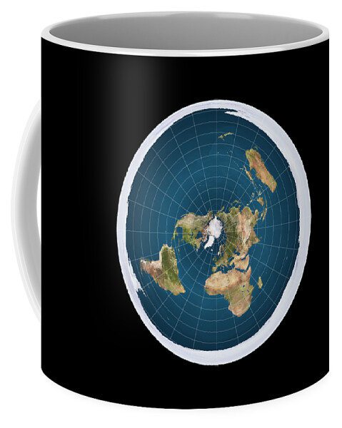 Funny Coffee Mug featuring the digital art Flat Earth by Flippin Sweet Gear