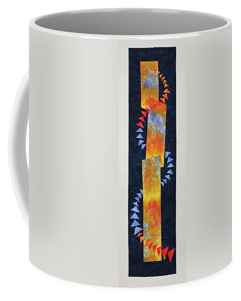 Flight Coffee Mug featuring the mixed media Flight at Sunset by Vivian Aumond