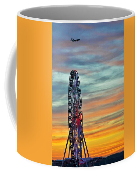 Airliner Coffee Mug featuring the photograph Flight Path #2 by Addison Likins