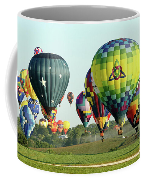 Balloon Coffee Mug featuring the photograph Floating Along by Lens Art Photography By Larry Trager
