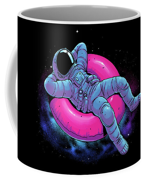 Space Coffee Mug featuring the digital art Floating Dream by Digital Carbine