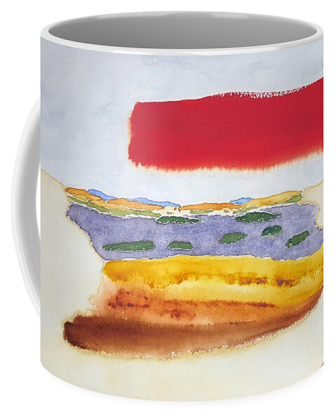 Watercolor Coffee Mug featuring the painting Floating World by John Klobucher