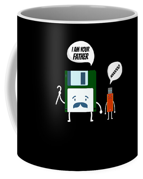 Floppy Disc And Usb Stick I Am Your Father Noo Fun Coffee Mug by
