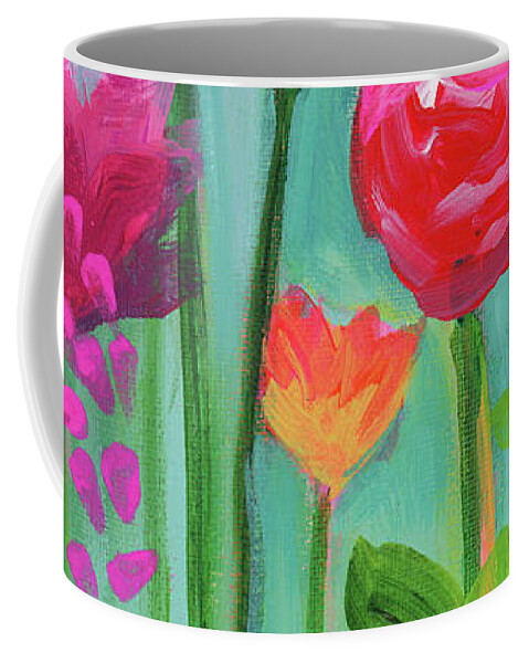 Floral Coffee Mug featuring the painting Floral Abyss 2 by Ashley Lane
