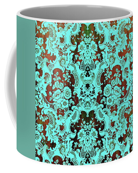 Abstract Coffee Mug featuring the photograph Floral Fabric Vintage Gift Pattern #17 by John Williams