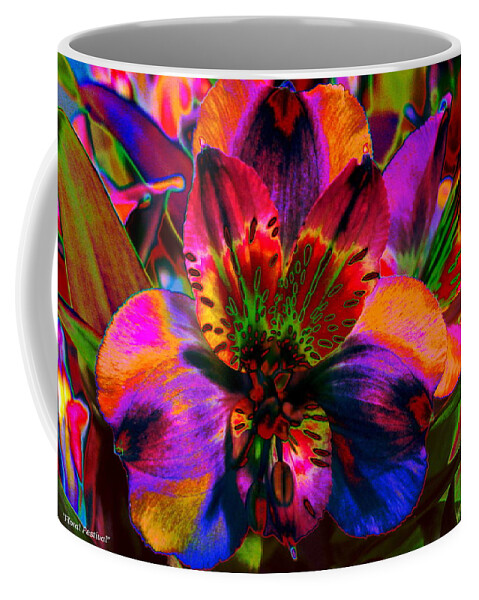 Flower Coffee Mug featuring the digital art Floral Festival by Larry Beat