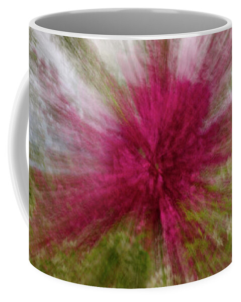 Icm Coffee Mug featuring the photograph Floral Fireworks - abstract zooming motion of flowering trees by Peter Herman