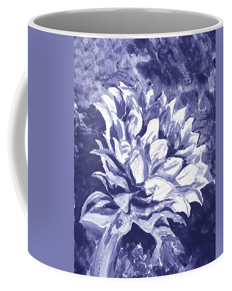 Purple Flowers Coffee Mug featuring the painting Floral Purple Blue Very Peri Modern Interior Design II by Irina Sztukowski