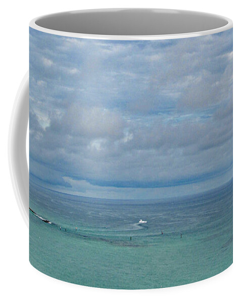 Sky Coffee Mug featuring the photograph Florida Sky and Hillsboro Lighthouse by Corinne Carroll
