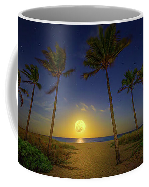 Moon Coffee Mug featuring the photograph Florida's Gold Coast by Mark Andrew Thomas