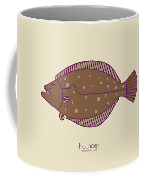 Flounder Coffee Mug featuring the digital art Flounder by Kevin Putman