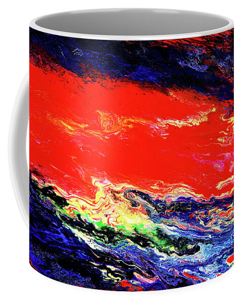 Abstract Coffee Mug featuring the painting Flow #1.abstract by Viktor Lazarev