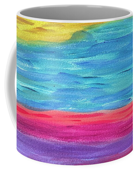 Oil Coffee Mug featuring the pastel Flow by Lisa White