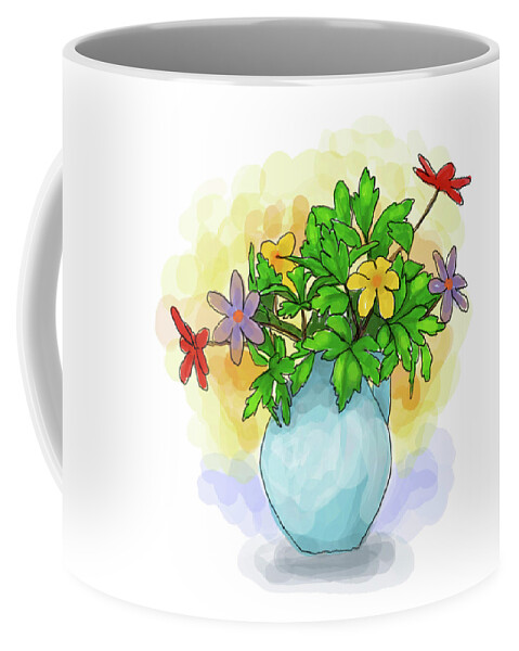 Flower Coffee Mug featuring the digital art Flower 8 by Lucie Dumas