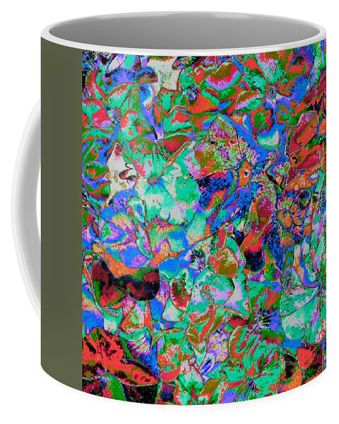  Coffee Mug featuring the painting Flower abstract #1 by Maxim Komissarchik