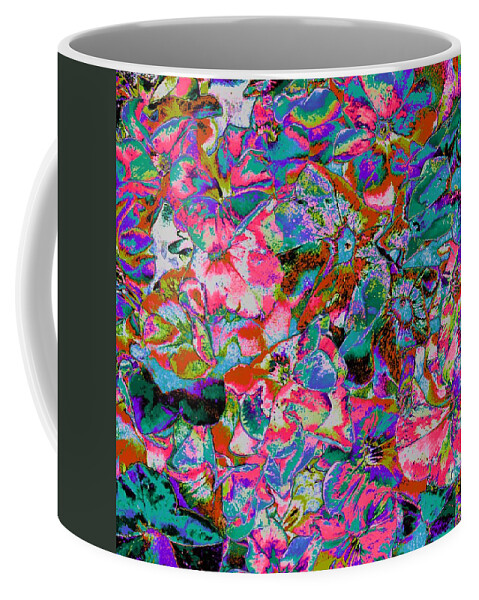  Coffee Mug featuring the painting Flower abstract #2 by Maxim Komissarchik