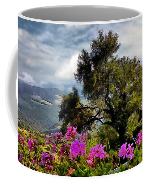 Umbria Coffee Mug featuring the photograph Flower Box Over Umbria by Sea Change Vibes
