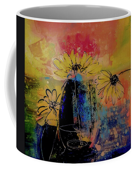 Flower Coffee Mug featuring the painting Flower Communications by Lisa Kaiser