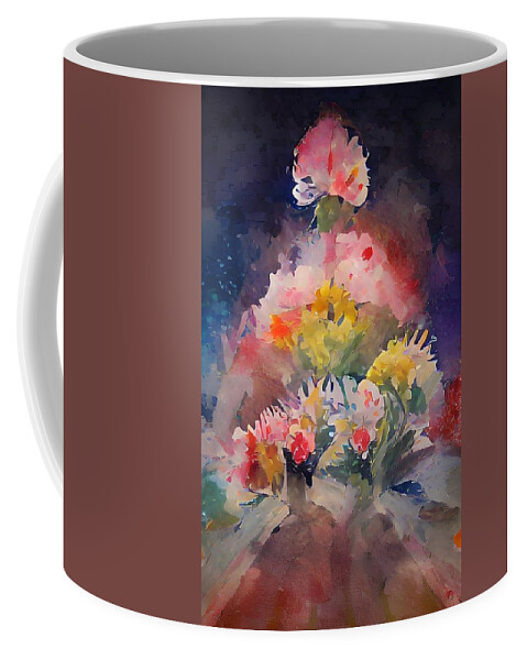  Coffee Mug featuring the digital art Flower Full by Rod Turner