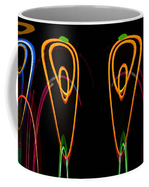 Digital Coffee Mug featuring the digital art Flower Garden Abstract by Ronald Mills