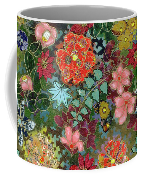 Flower Coffee Mug featuring the painting flower paintings contemporary - For July by Sharon Hudson